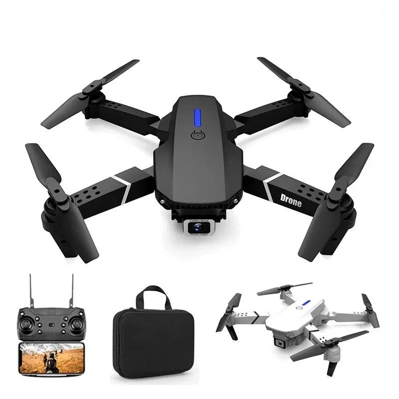 E88 Pro Foldable Quadcopter Drone - WIFI FPV, HD 4K Camera, Altitude Hold