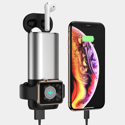 Porta 3 in 1 Wireless Charger for Apple Watch and Airpods plus Phone